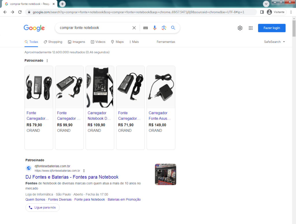 Imagem Shopping Google Modelo
